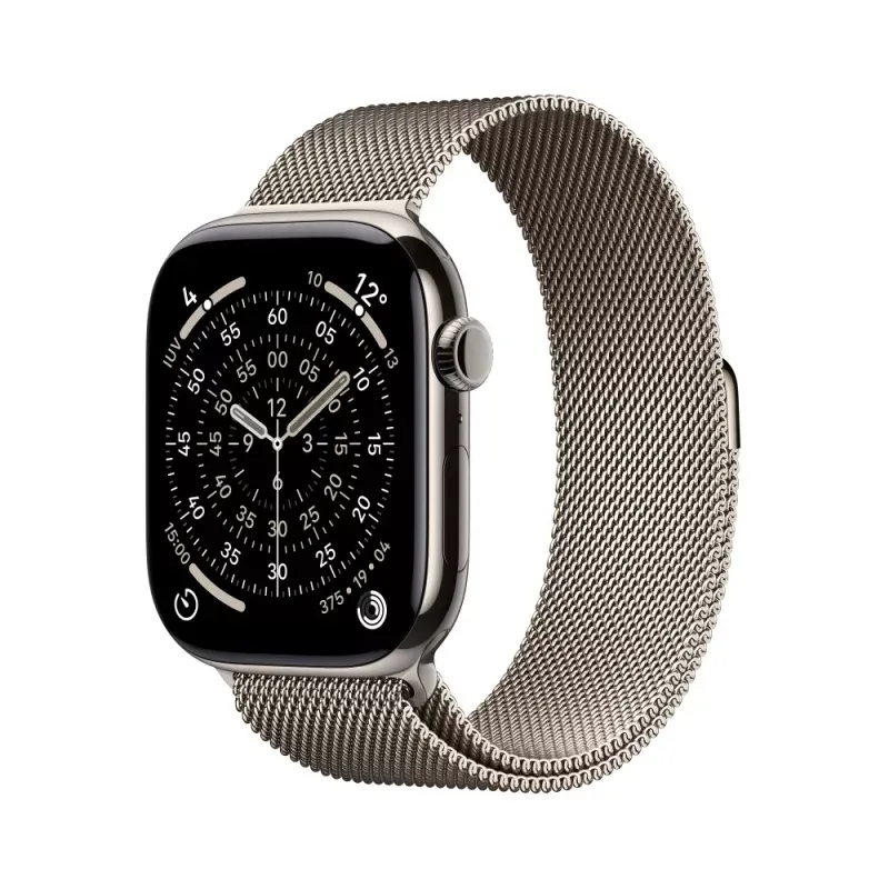 Smartwatch Apple Watch Series 11 GPS + Celular 46mm Titânio Natural c/ loop Milanesa Natural S/M