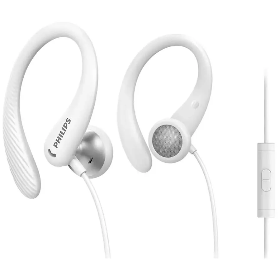 Auriculares TAA1105WT/00 Desportivos c/ Microfone (Branco) - PHILIPS