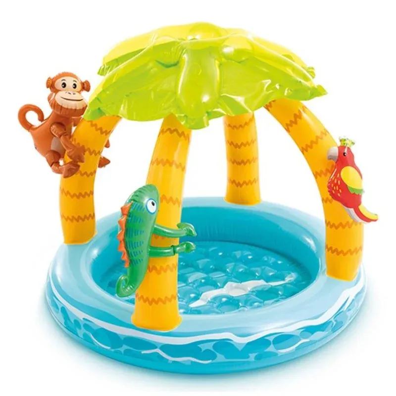 Piscina Intex 58417NP Inflável Infantil com Toldo de Proteção Solar