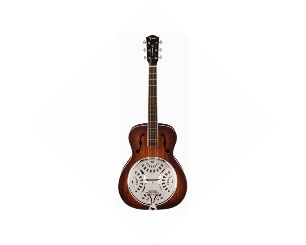 Fender PR-180E Resonator, Walnut Fingerboard, Aged Cognac Burst W/Case
