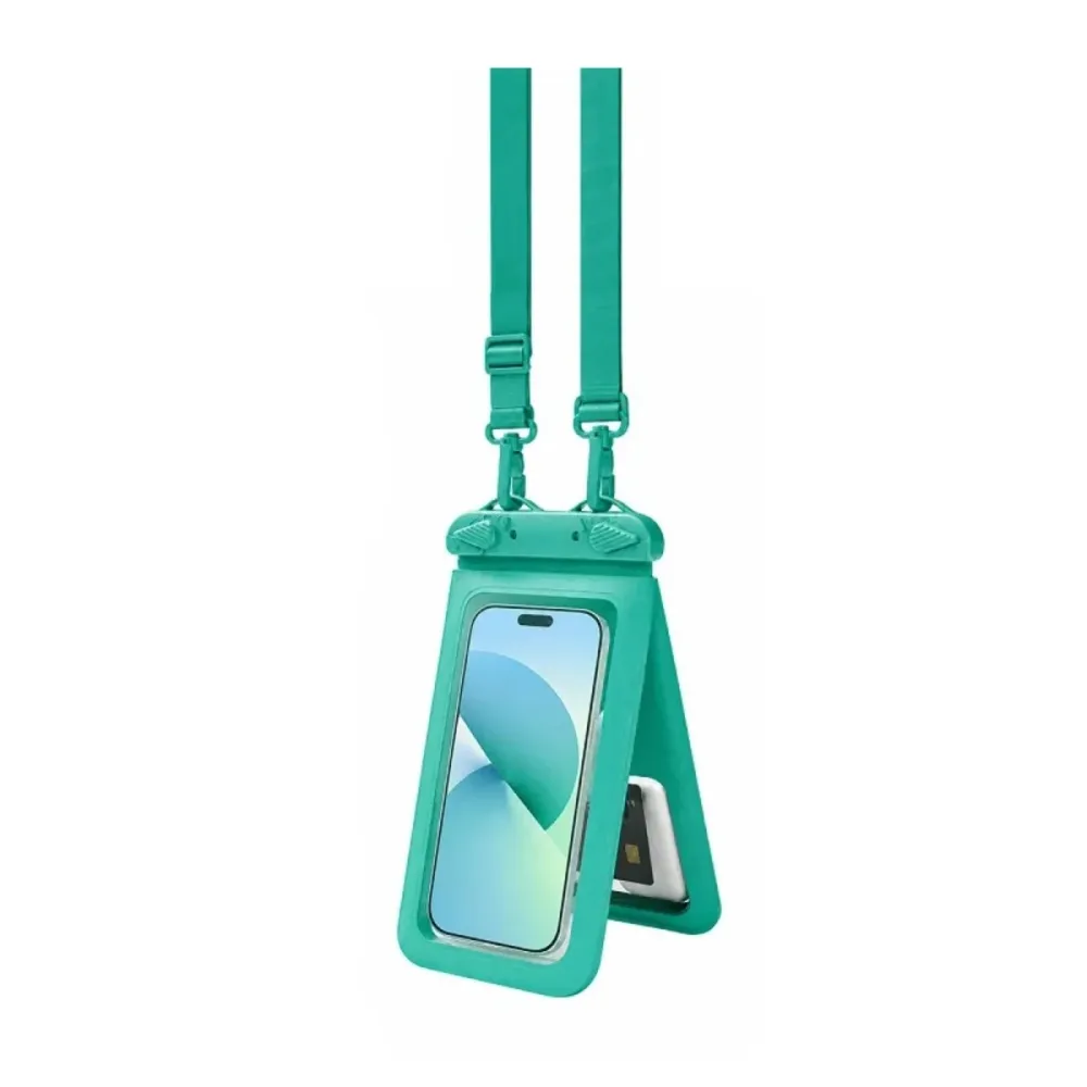 Bolsa Impermeável com Corda Apokin até 7.2" Verde Água