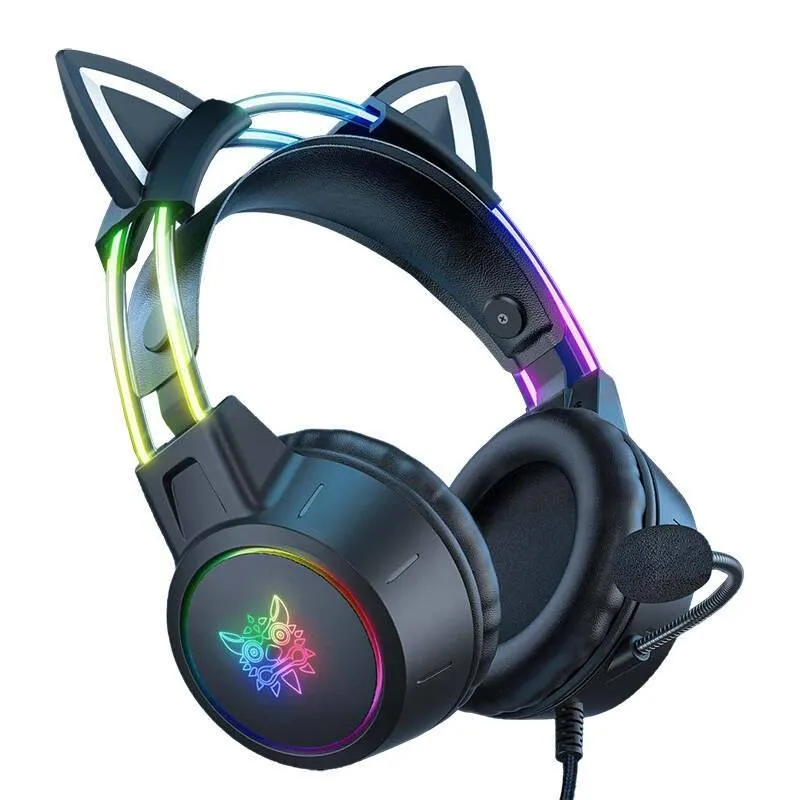 Auriculares ONIKUMA X15 PRO com fio USB e jack 3,5 mm Gaming RGB Preto