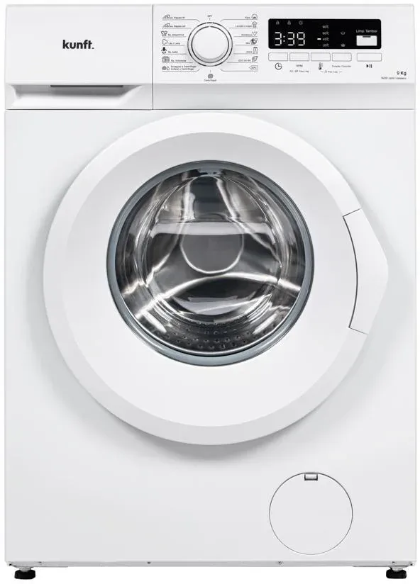 Máquina de Lavar Roupa KUNFT KWM8810 (9 kg - 1400 rpm - Branco)