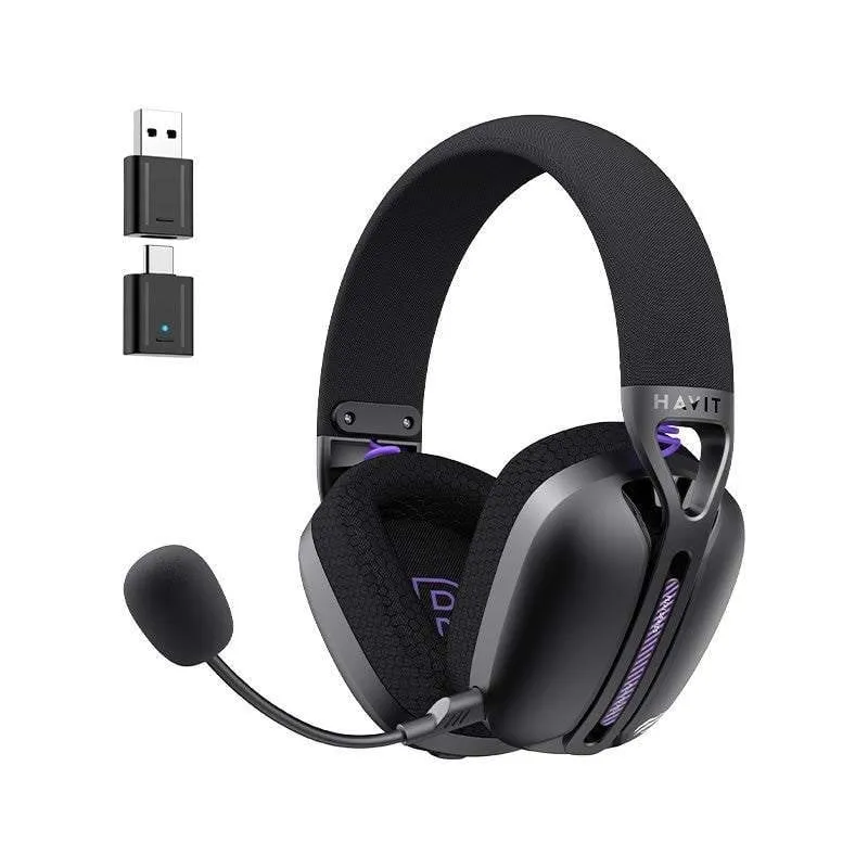 Auriculares Havit Fuxi H3 Plus sem fios e com cabo Bluetooth Gaming Preto