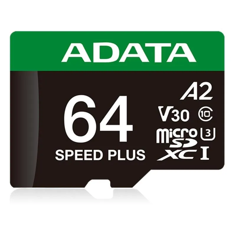 Cartão microSDXC ADATA Speed Plus 64 GB Classe 10 U3 V30 A2