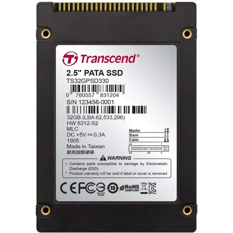 Disco Rígido Transcend PSD330 2.5" SSD 32GB PATA