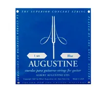 Jogo Cordas Guitarra Clássica Augustine Blue Tensão Forte