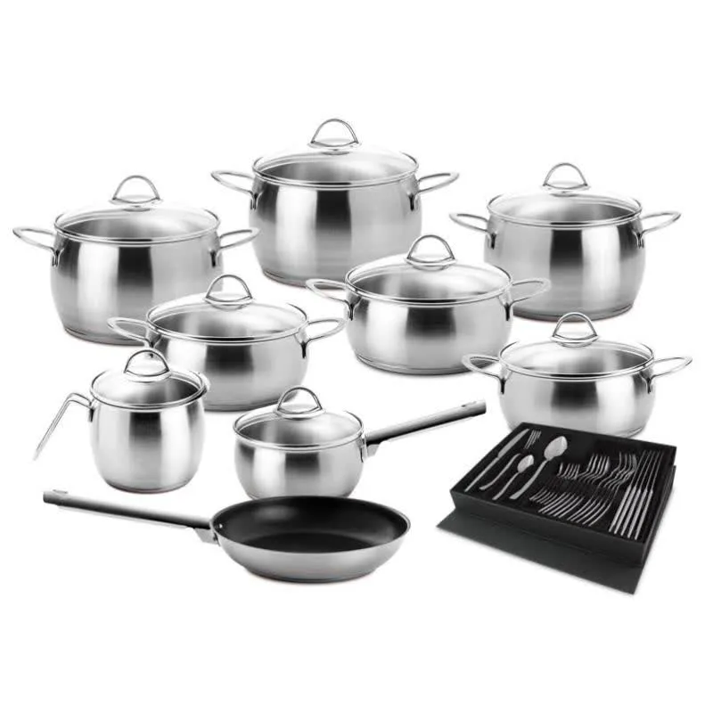 Trem Cozinha 9 Peças Silampos Oceanus Satin Glass