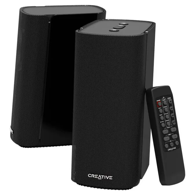 Colunas Creative T100 2.0 com Subwoofer Integrado e Bluetooth