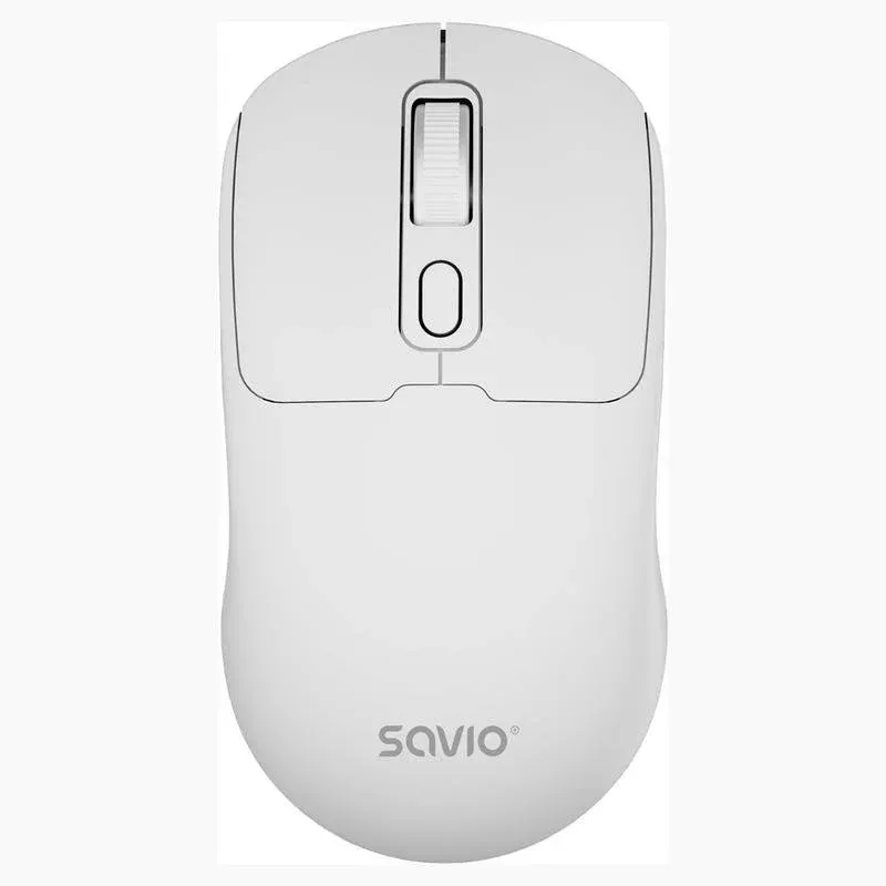 Ratón Savio MB-05 Bluetooth Sem Fios 1600 DPI Branco Clique Silencioso