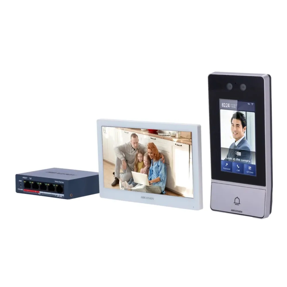 Kit de Vídeo Porteiro IP Hikvision 2MP WiFi PoE IP65