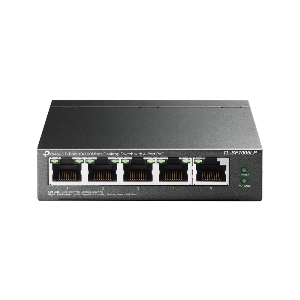 Switch de Rede TP-Link TL-SF1005LP 5 Portas 10/100Mbps UnManaged PoE+