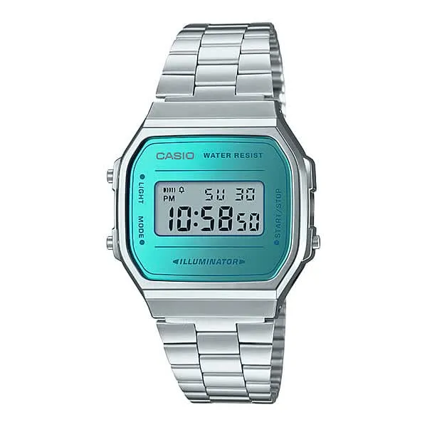 Relógio Casio (Bracelete Metálica/Turquesa)