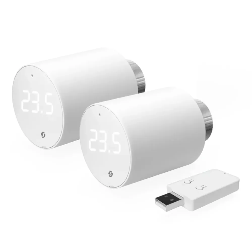 Válvulas Termostática Shelly BLU TRV Bluetooth + Gateway Gen3 (2 Unidades)