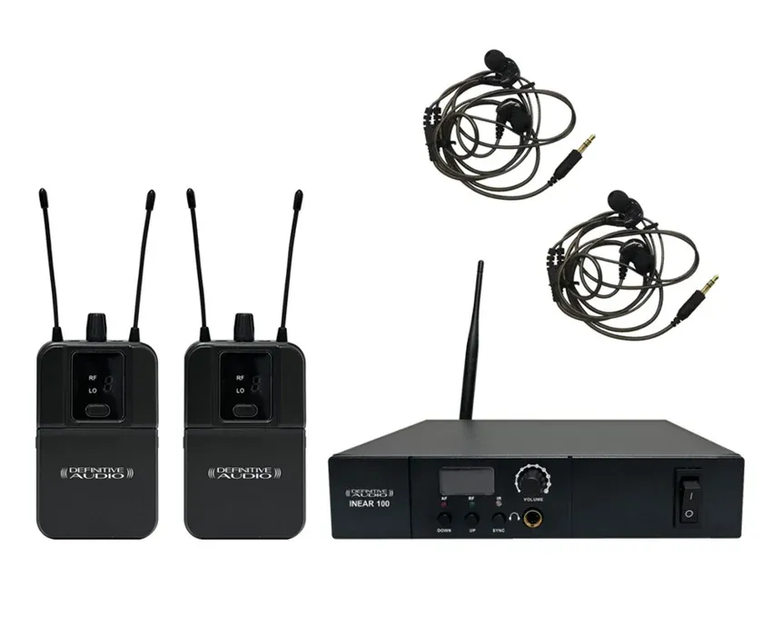 Sistema In ear Wireless Definitive Audio INEAR 200 Duplo