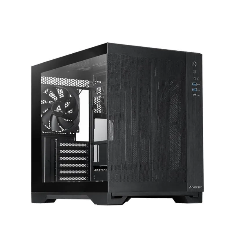 Caixa de Computador Caixa PC Chieftec Visio GM-30B-M-OP Preta Torre Midi ATX