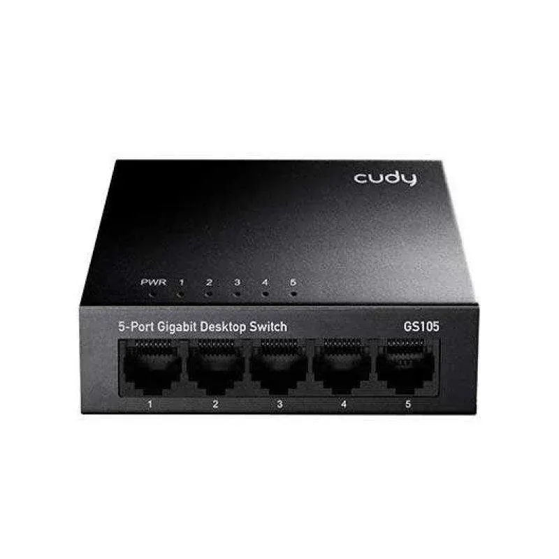 Switch CUDY GS105 5 Portas Gigabit Caixa Metálica Compacta