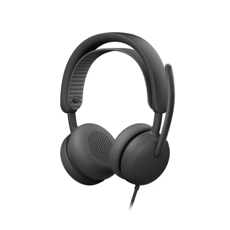 Auriculares Logitech Zone Wired 2 com fio USB-C/USB-A Cancelamento de Ruído Microfone Grafite