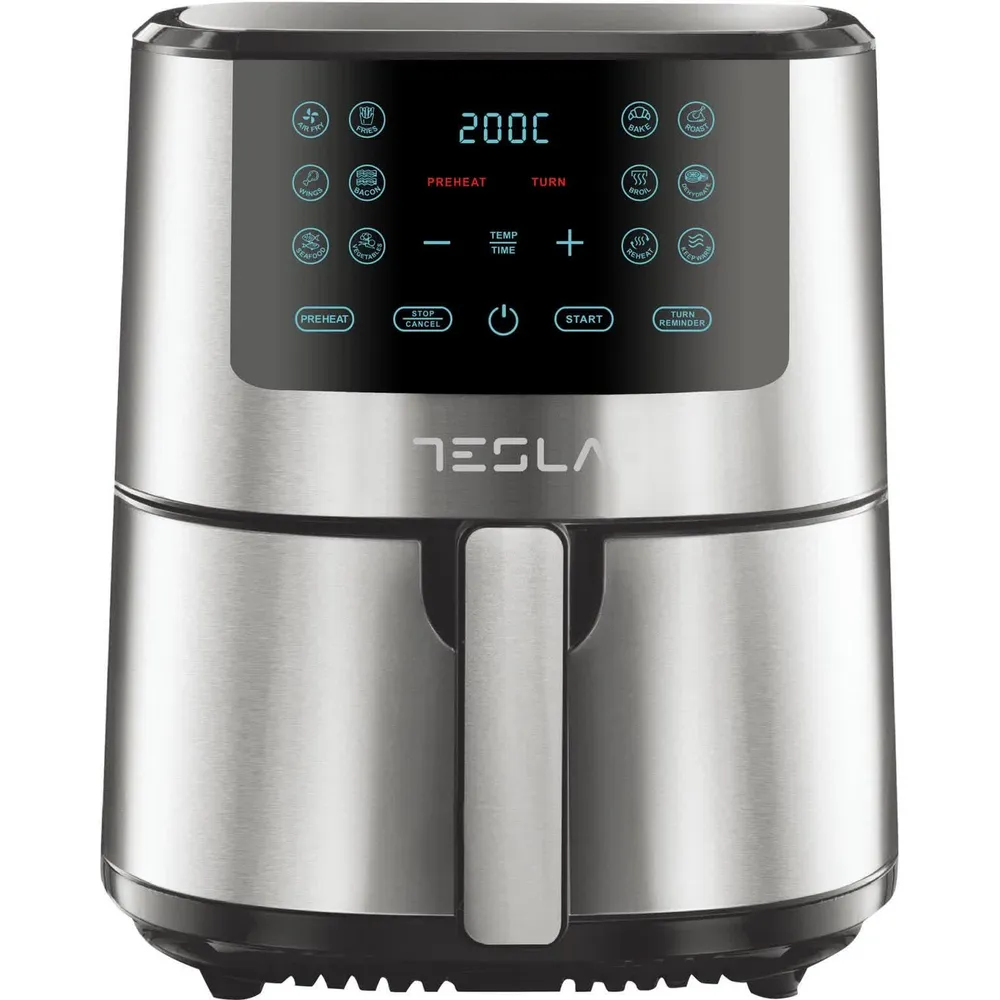 Fritadeira Tesla Af501Bx 5L, 12Prog Aço Inoxidável