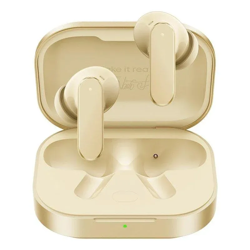 Auriculares Realme Buds Air 8 sem fios Bluetooth com Cancelamento de Ruído 55dB Dourado