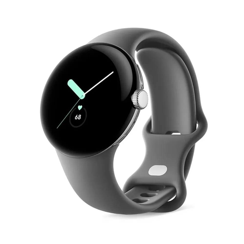 Smartwatch Google Pixel Watch LTE 41mm Polished Silver Case com Sport Band Cinzenta