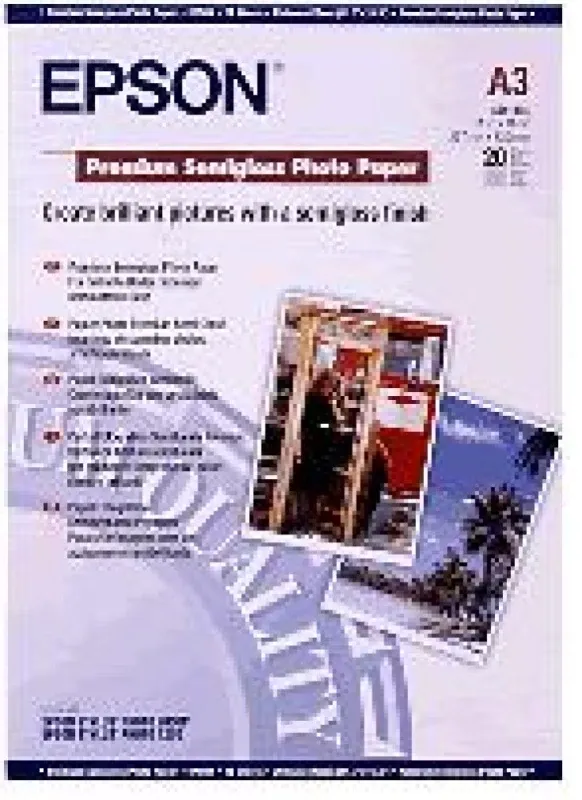 Papel Fotográfico Semi-Brilhante Premium A3 (20 Folhas)