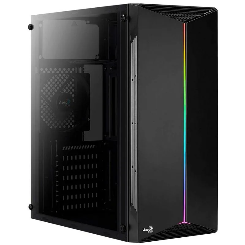 Caixa de Computador Aerocool Split USB 3.0 RGB com Janela Preta