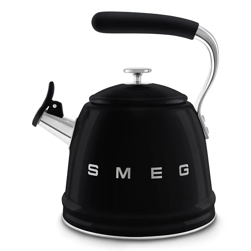 Chaleira de Apito Smeg WKF01BL Anni 50 2.3 Litros Preto
