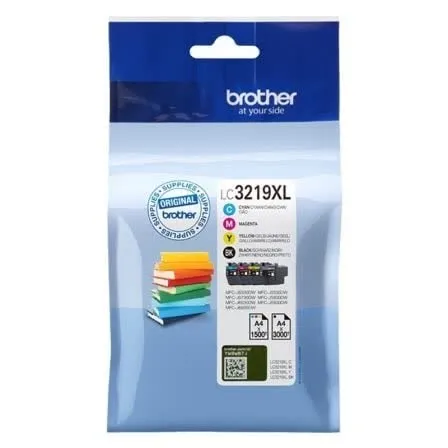 Pack 4 Tinteiros LC3219XL Preto+Ciano+Magenta+Amarelo Brother