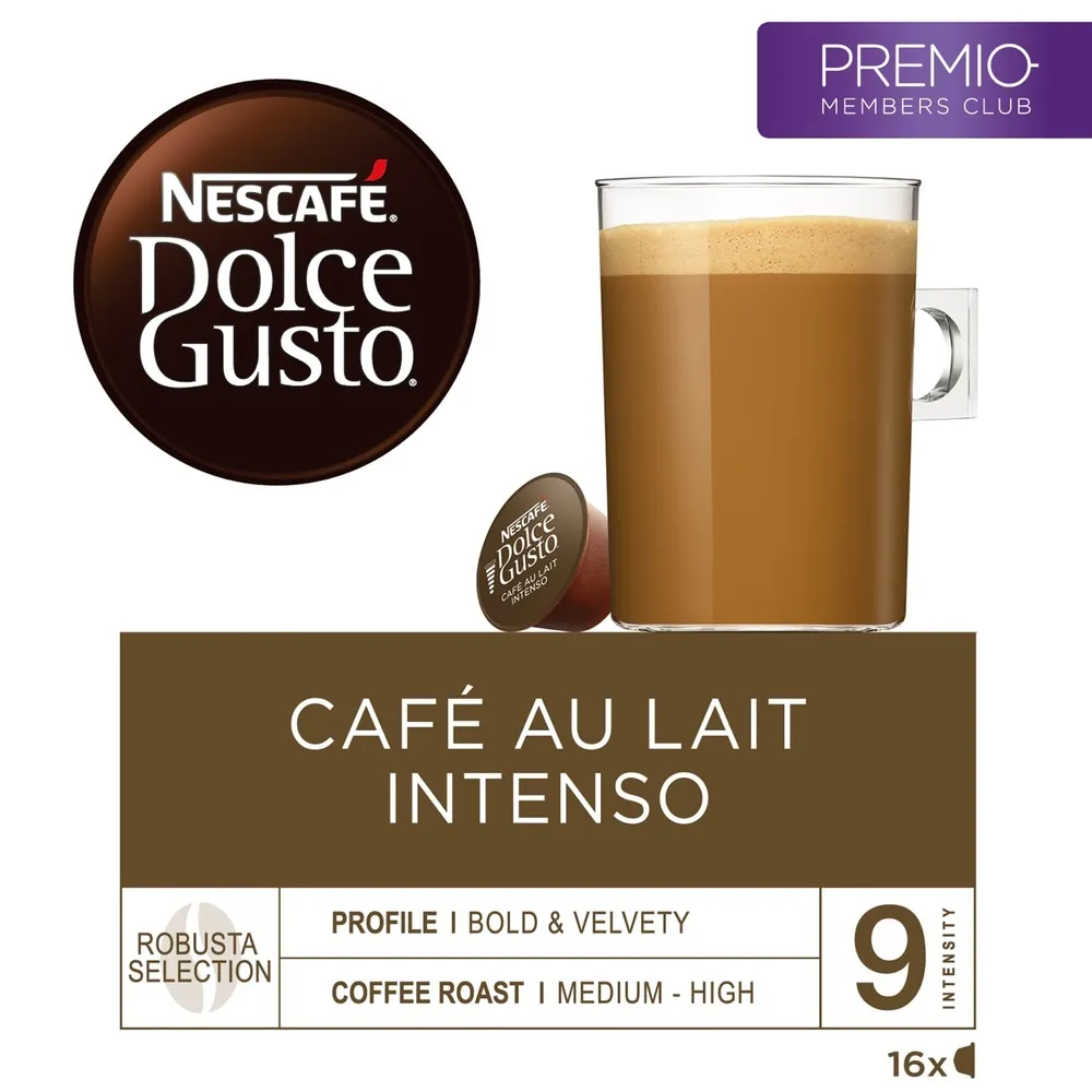 Cápsulas Dolce G. 12412560 Café Au Lait Intenso 16C