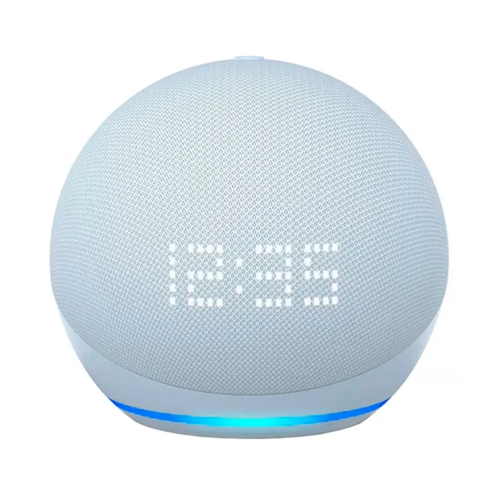 Assistente Virtual Amazon Echo Dot 5ª Geração com Relógio Azul