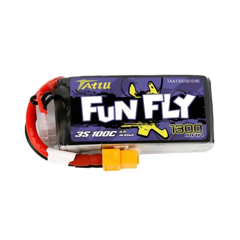 Gens Ace Bateria de drone Tattu Funfly 1300mAh 11.1V 100C 3S1P