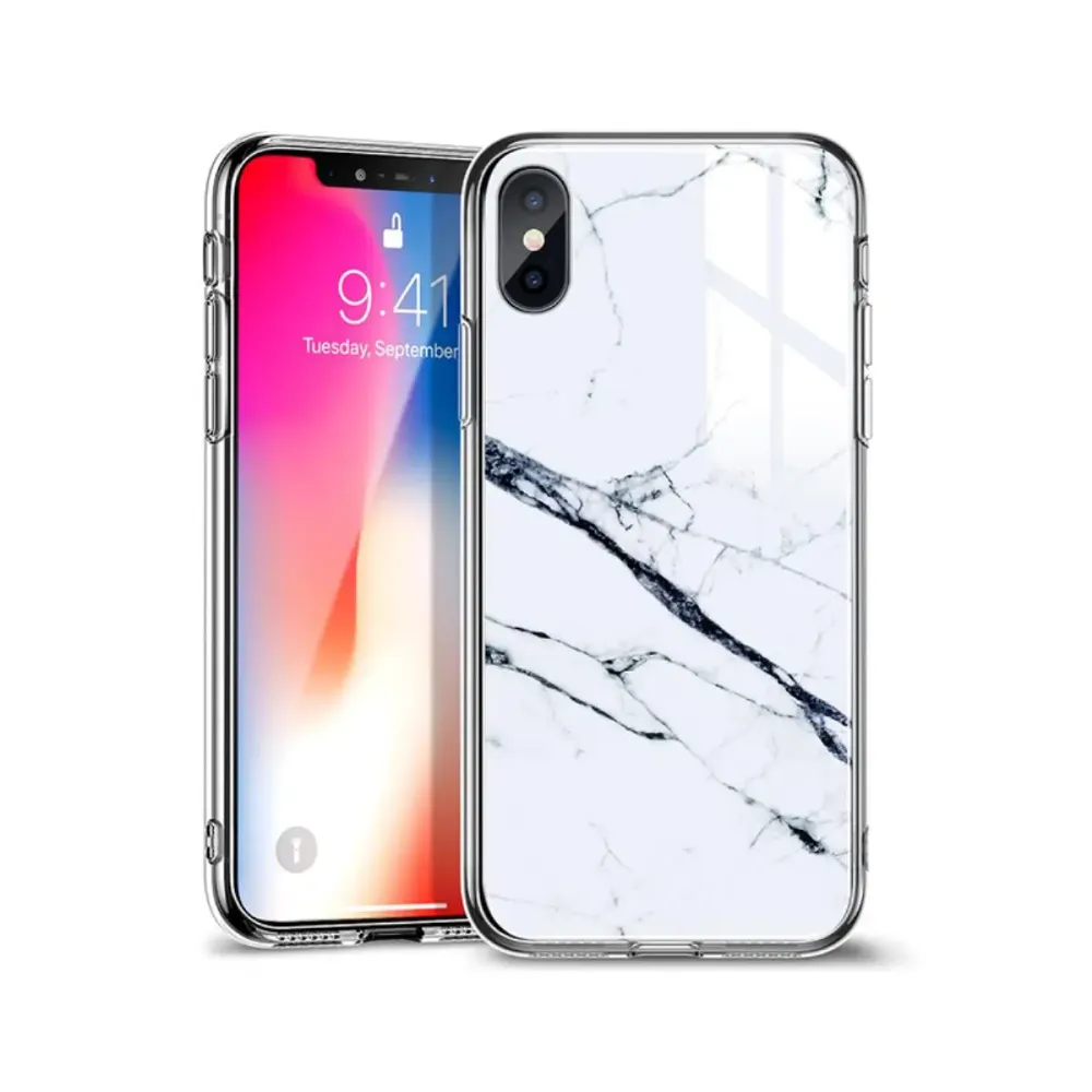 Capa Proteção Marble Apple iPhone XS Max Branco