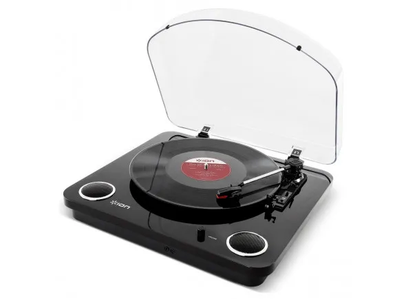 ION Max LP USB Turntable with Integrated Speakers, Black
