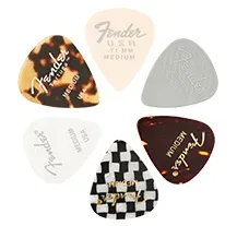 Palheta Fender 351 Material Medley Medium 6-Pack Multi-Color