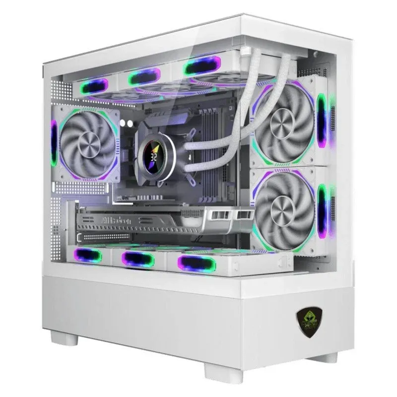 Caixa de Computador Keep Out XC-301W Glass Caixa Micro-ATX Vidro Temperado ARGB Branca