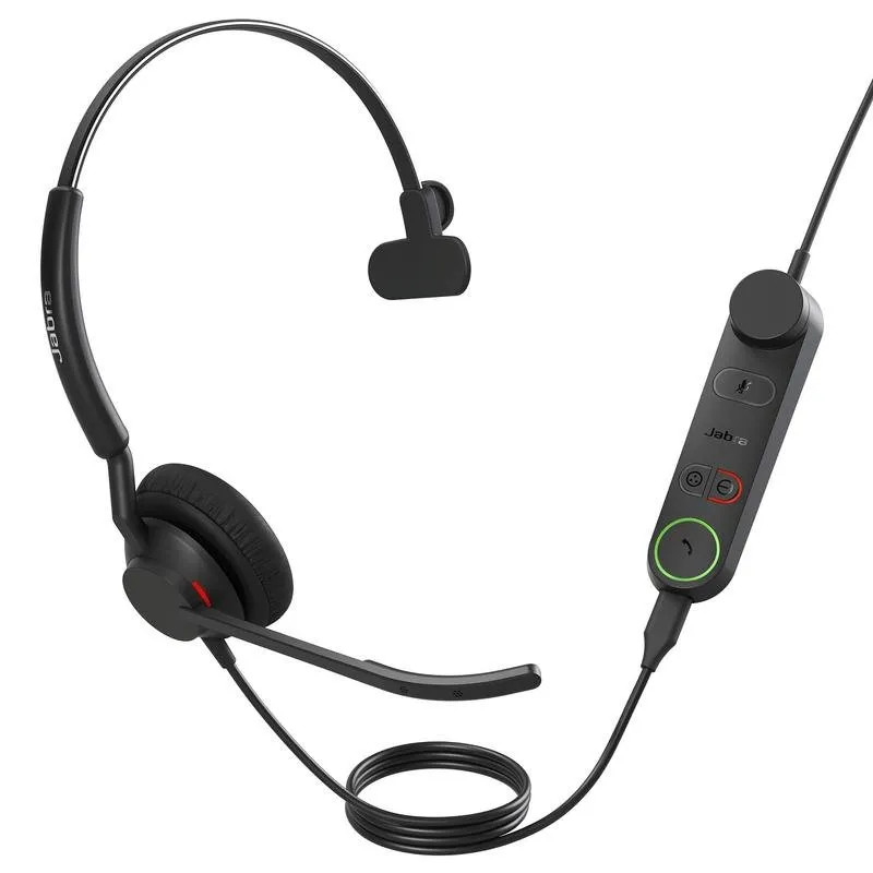 Auriculares Jabra Engage 50 II com fio USB-C para Call Center com Cancelamento de Ruído Preto