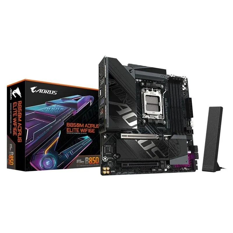 Motherboard Gigabyte B850M AORUS ELITE AMD B850 Socket AM5 DDR5 Micro ATX WiFi 6E PCIe 5.0 RGB
