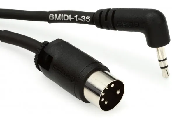 BOSS BMIDI-1-35 Cabo MIDI standard 5-pinos / Mini-jack TRS stereo 30cm Garantia Vitalícia