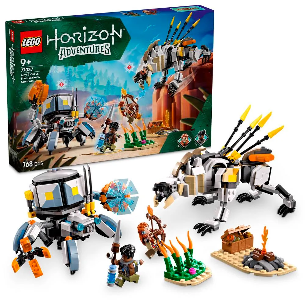 Lego Aloy e Varl contra Carapaça e Dentes de Serra - 77037