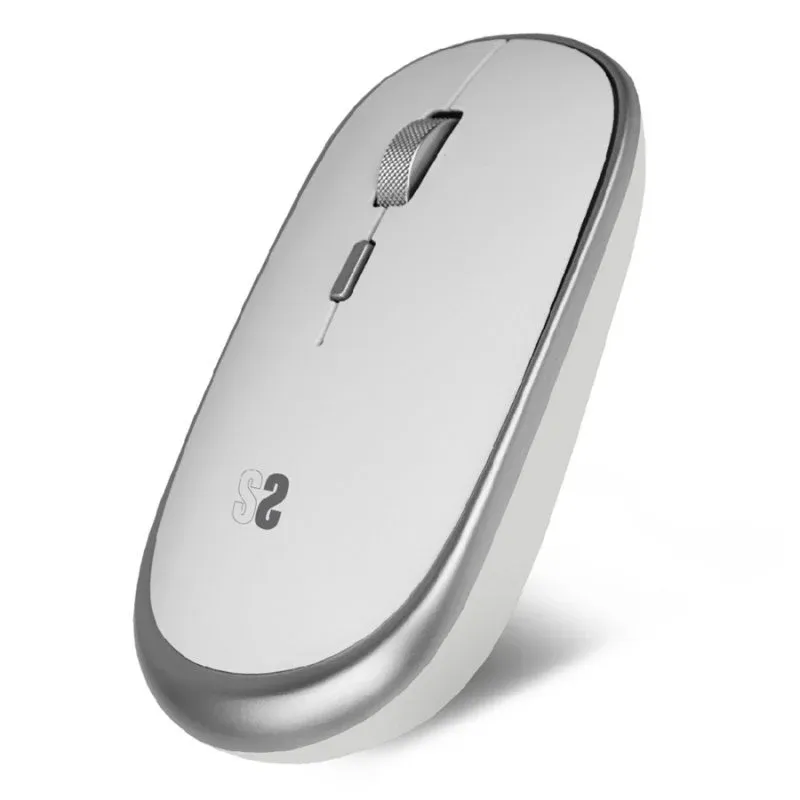 Subblim Wireless Mini Mouse Rato Ótico Sem Fios Branco/Prateado