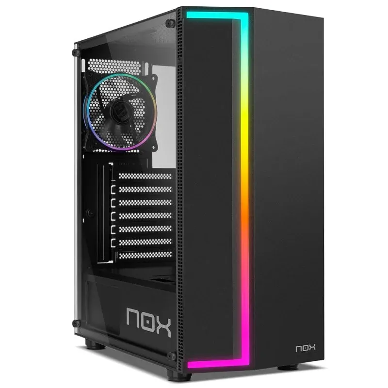 Caixa de Computador NOX Infinity Gamma Vidro Temperado USB 3.0 ARGB Preta
