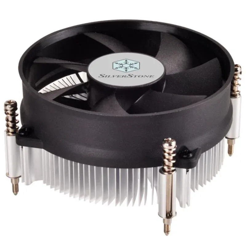 Cooler CPU Refrigeração Ar SilverStone Socket 1150/1151/1155/1156/1200 92mm NT09-115X Alumínio Preto