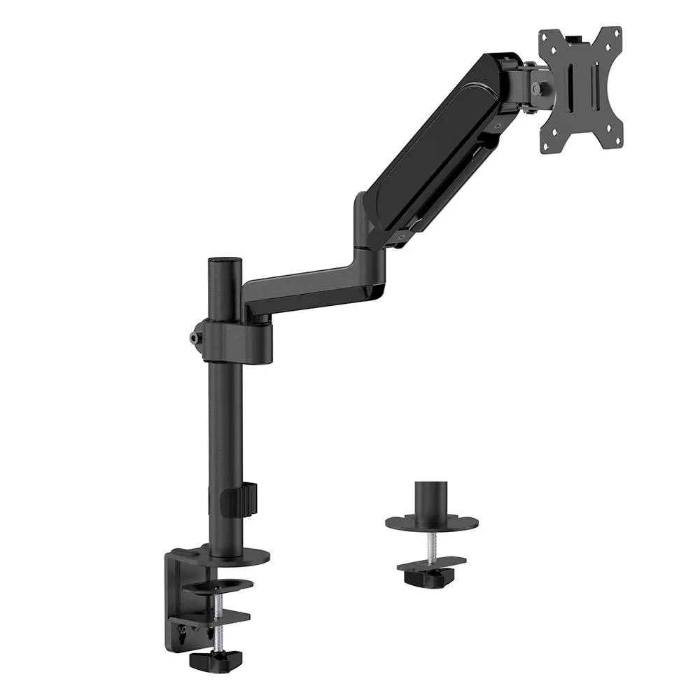 Suporte de Secretária Gembird MA-DA1P-01 Monitor Desk Mount Single Arm (Rotação/Inclinação/Retração) 17 - 32 Preto