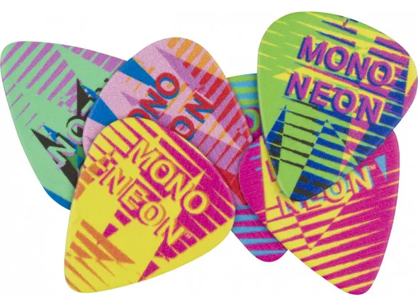Fender MonoNeon Pick Tin, Medium, Set of 6