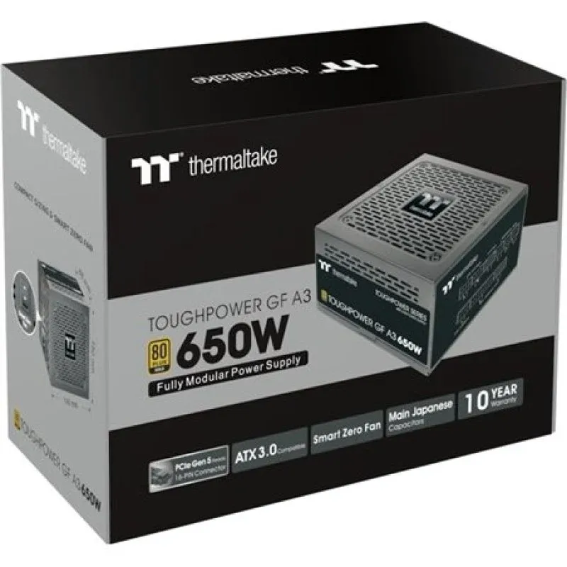 Fonte Alimentação Thermaltake TOUGHPOWER GF A3 650W 80 Plus Gold Full Modular