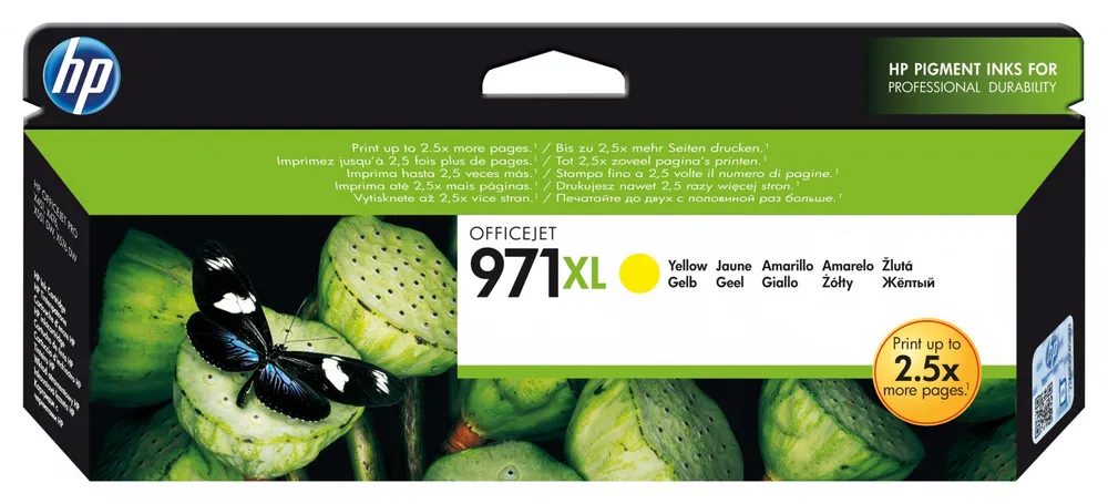 HP 971XL High Yield Yellow Original Ink Cartridge CN628AE