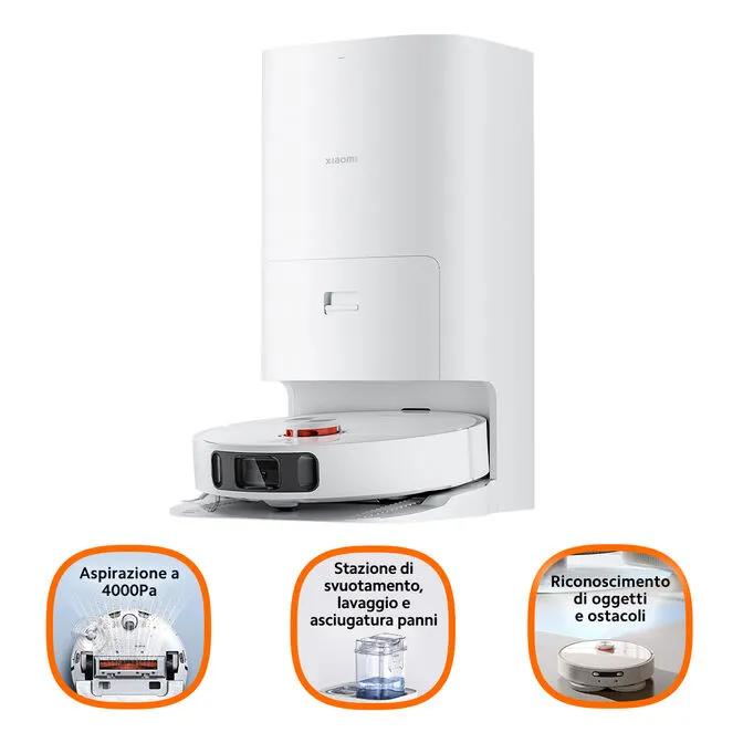 Aspirador Robô Xiaomi Robot Vacuum X10+ com Base Autolimpeza