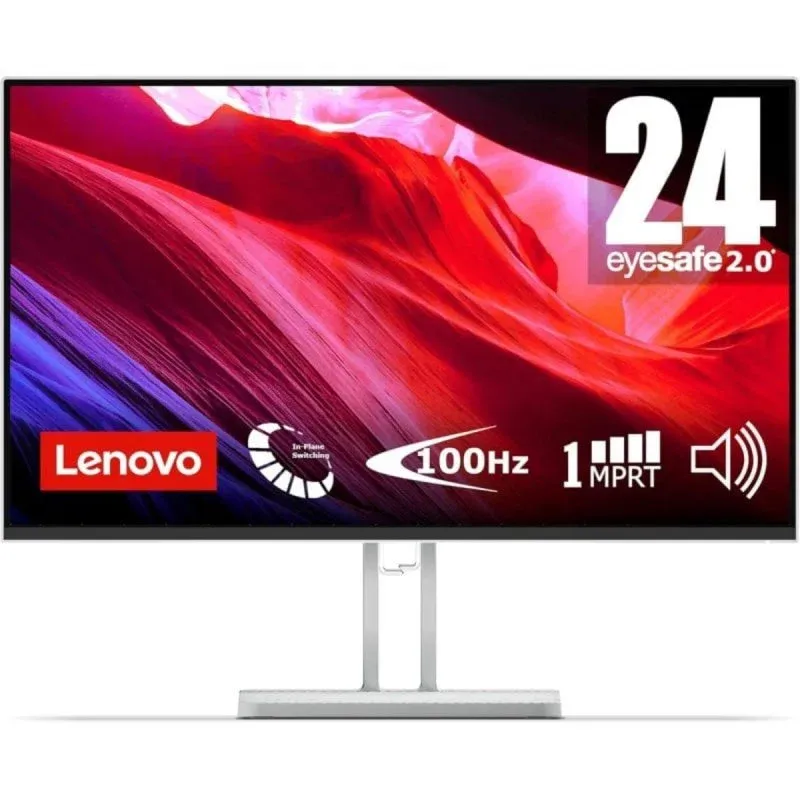 Monitor Lenovo L24i-4A 23.8" FullHD 100Hz IPS Altifalantes 1ms Cinzento