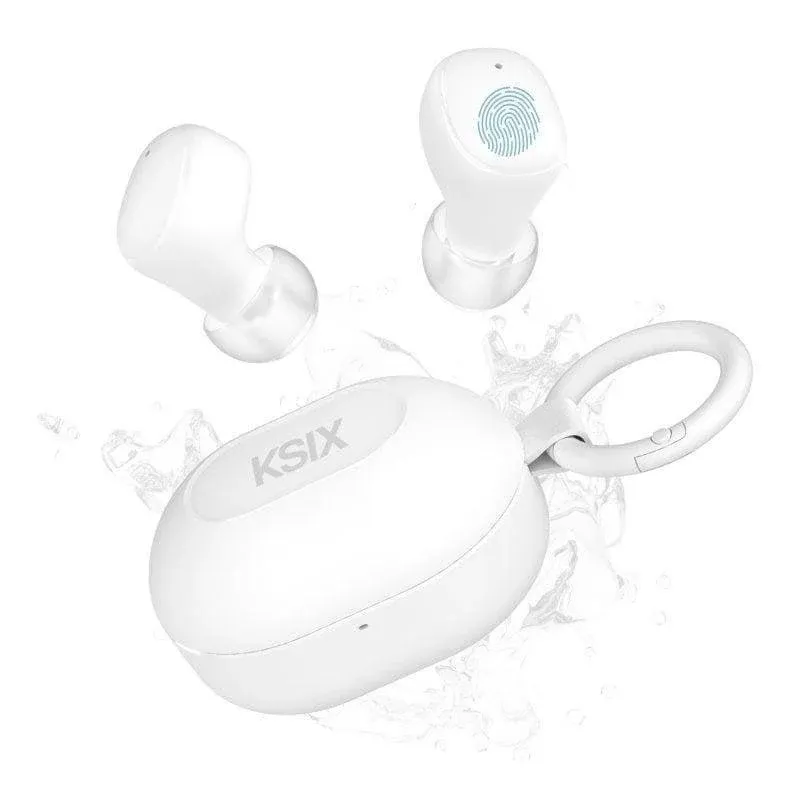 Auriculares Ksix Neutron Inalâmbricos True Wireless Bluetooth 5.4 Chamadas/Música IPX4 Branco